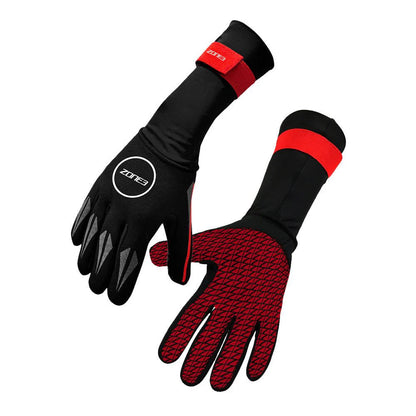 Neoprene Swim Gloves - Black/Red