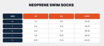 Neoprene Swim Socks - Black/Silver